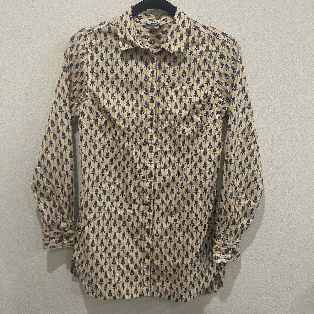 Duluth Trading Company Women's Artisan Hemp Tunic Shirt Size XS Western Aztec